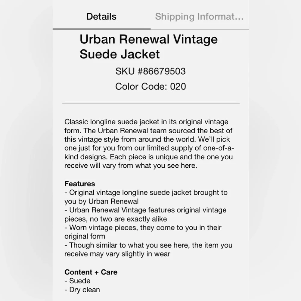 Urban Outfitters Urban Renewal Vintage Suede Jacket NWT Size Medium - Picture 9 of 11